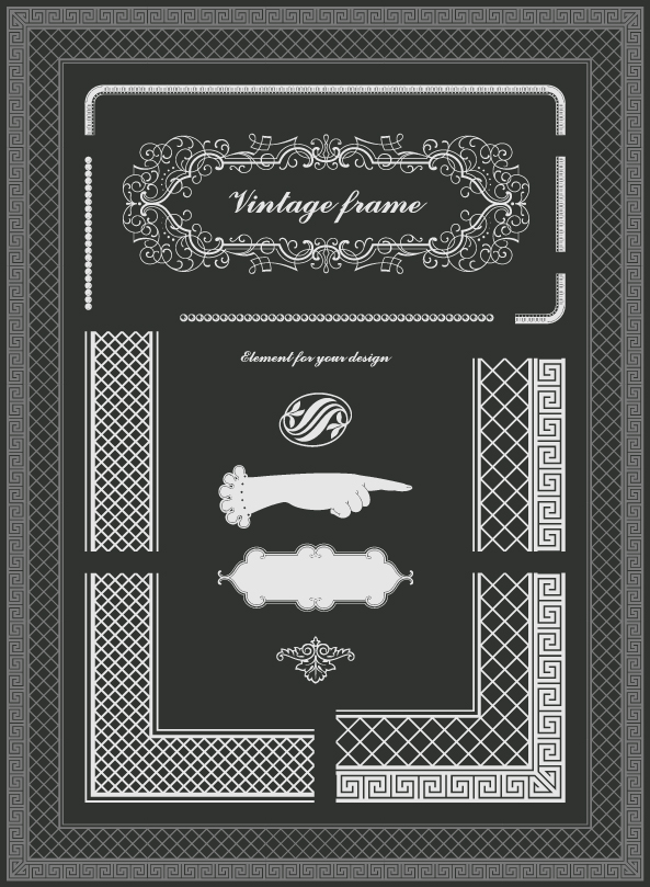 Classic Label Design 02 - vector material