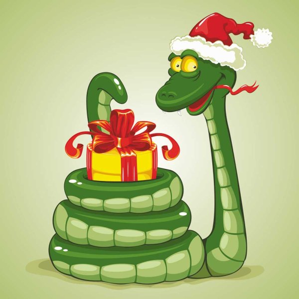 Cute cartoon snake 04 - vector material
