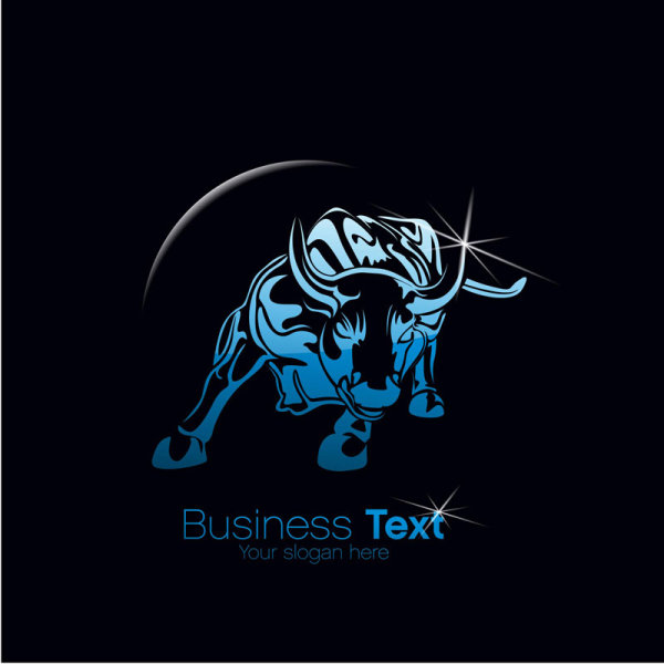 Raging Bull background 01 - vector material