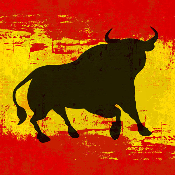 Raging Bull background 05 - vector material