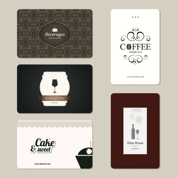 Continental menu template 14 - vector material