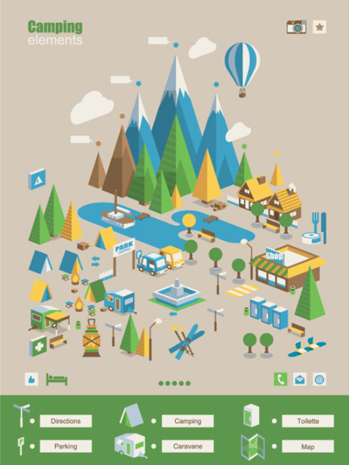 Camping element material
