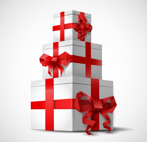 White boxes stacked vector material